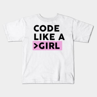 Code Like a Girl Kids T-Shirt